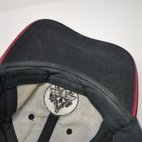 FHB Slideback Hat Black One Size Adjustable Embroidered Vented Holes 6 Panel - Picture 7 of 7